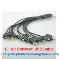 10 in 1 Universal Extended Multi Function Adapter Connector USB Charging Cable for iPod iPhone Sumsung Nokia Sony